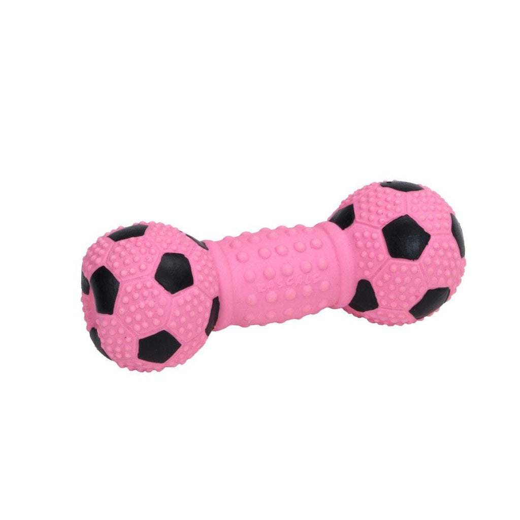 Rascals by Coastal Dog Toy Latex Dumbbell - Pink