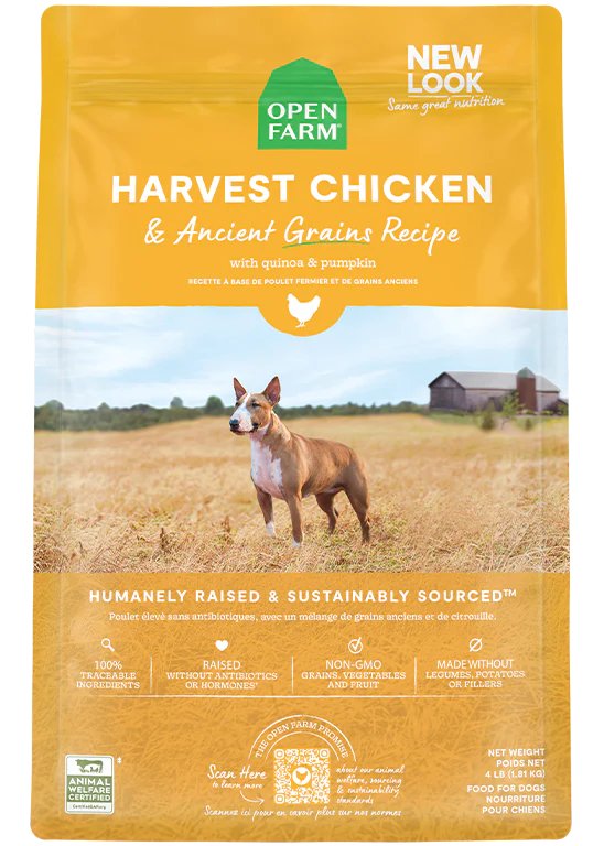 Open Farm Dry Dog Food Ancient Grains Harvest Chicken Recipe