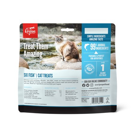 Orijen Cat Treat Freeze-Dried Six Fish