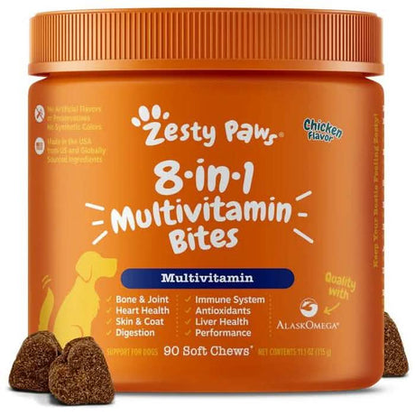 Zesty Paws 8-In-1 Multivitamin Bites Chicken Flavor