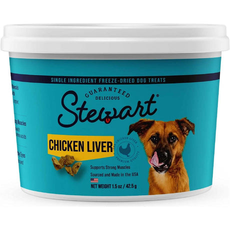 Stewart Dog Treat Freeze-Dried Chicken Liver Tub