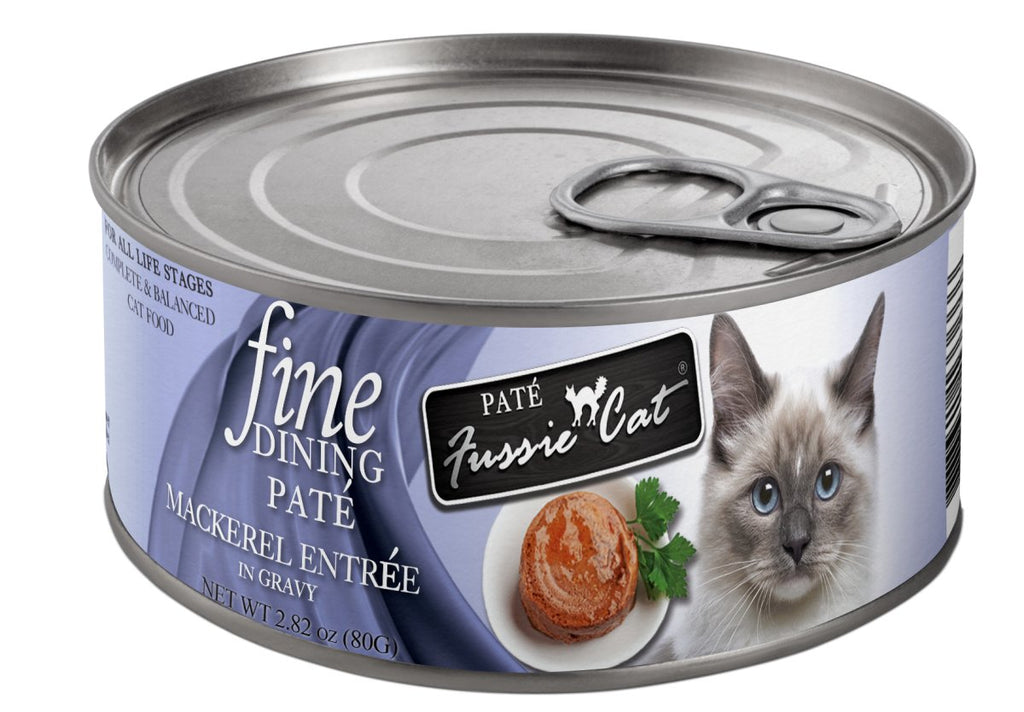 Fussie Cat Wet Cat Food Fine Dining Paté Mackerel Entrée in Gravy