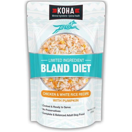 Koha Cooked Shelf Stable Dog Food Limited Ingredient Bland Diet Chicken & White Rice with Pumpkin