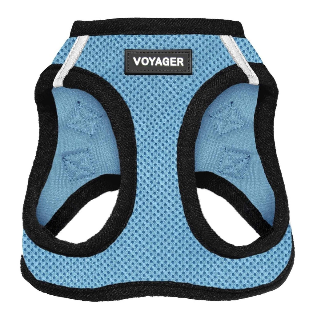 Voyager Step-In Air Pet Harness - Baby Blue with Black Trim