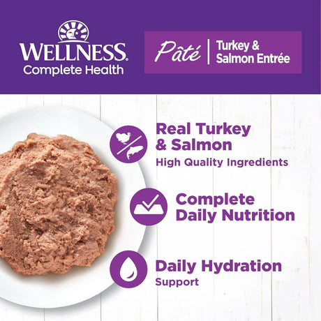 Wellness Wet Cat Food Complete Health Paté Turkey & Salmon Entrée