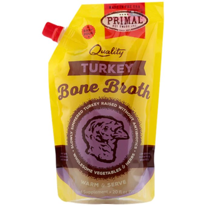 Primal Dog & Cat Food Topper Frozen Turkey Bone Broth