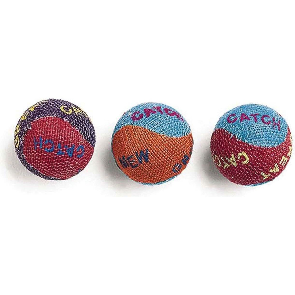 SPOT Cat Toy Colored Burlap Balls (3 Pack)