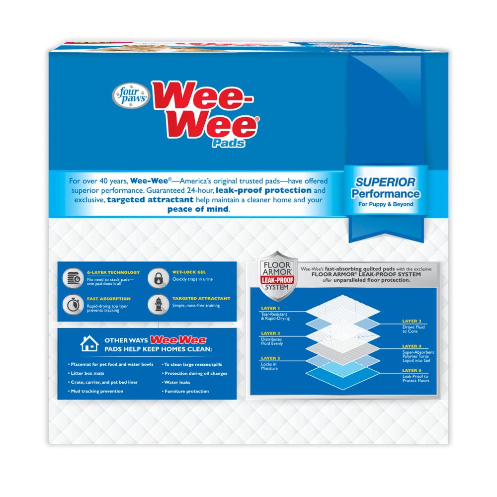 Four Paws Wee-Wee Superior Perfomance Pads 22" x 23" (Standard Size)