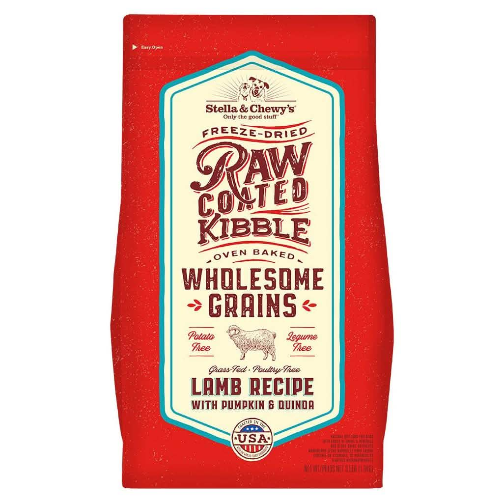 Stella &amp; Chewy's Dry Dog Food Raw Coated Kibble Wholesome Grains Lamb Recipe