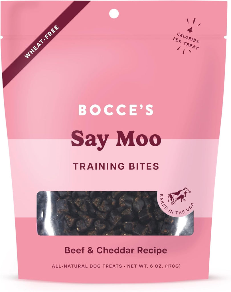 Bocce's Dog Treat Training Bites Say Moo Beef & Cheddar Recipe