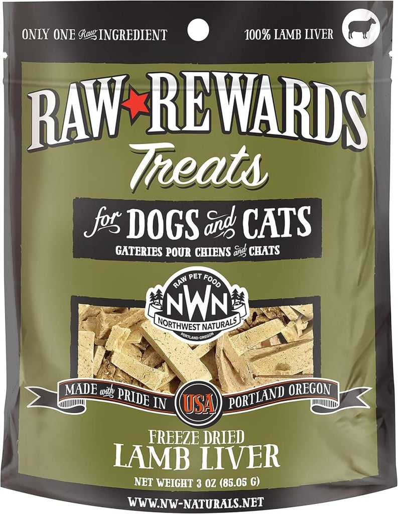 Raw Rewards Dog & Cat Treat Freeze Dried Lamb Liver